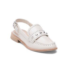 DOLCE VITA Ivory Leather Hardi Studded Flats